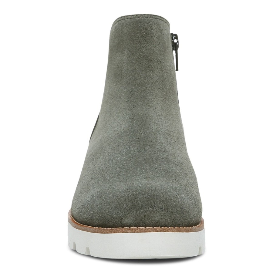 Vionic Olive Suede Brionie Chelsea Boot