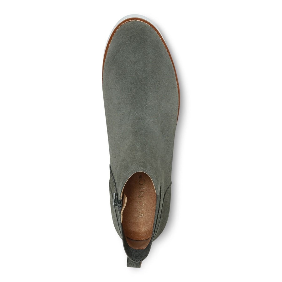Vionic Olive Suede Brionie Chelsea Boot