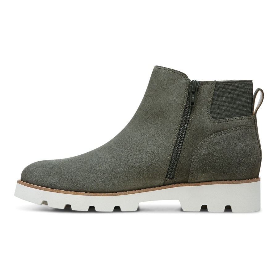 Vionic Olive Suede Brionie Chelsea Boot