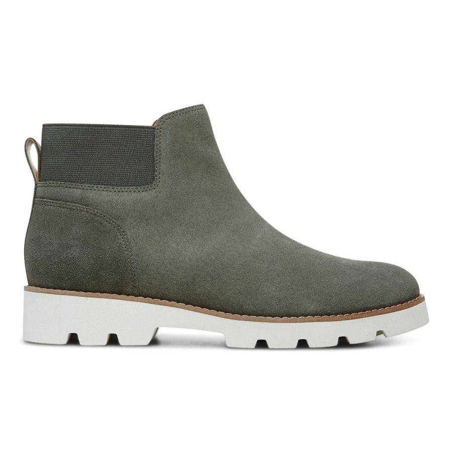 Vionic Olive Suede Brionie Chelsea Boot