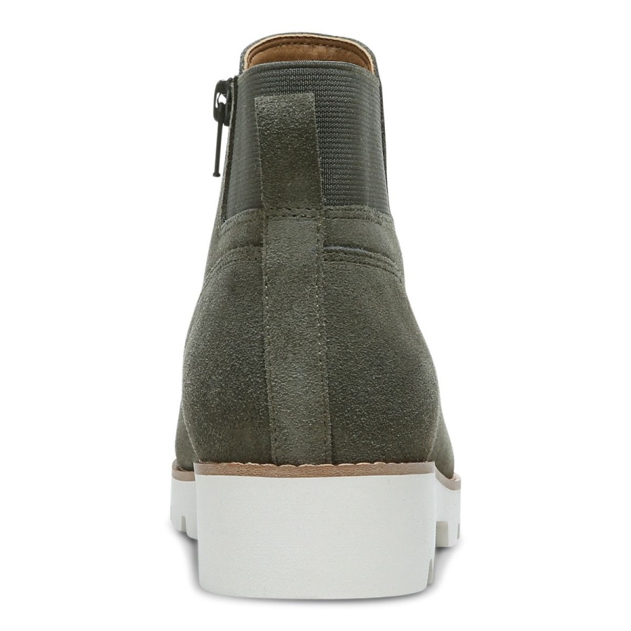 Vionic Olive Suede Brionie Chelsea Boot