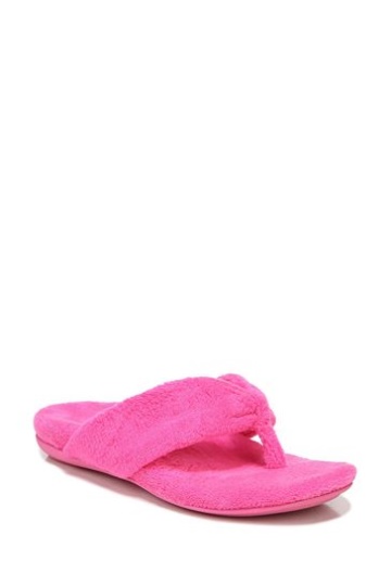 Vionic Pink Glo Terry Lydia Slippers