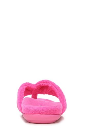 Vionic Pink Glo Terry Lydia Slippers
