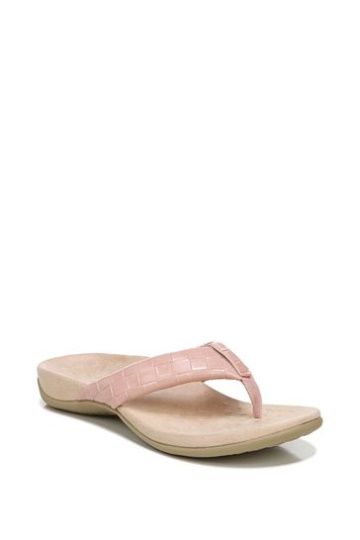 Vionic Pink Layne Thong Sandals