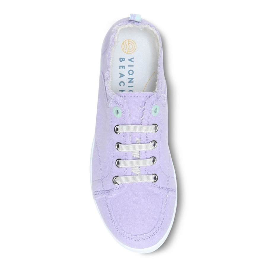 Vionic Pismo Casual Trainer Pastel Lilac Canvas