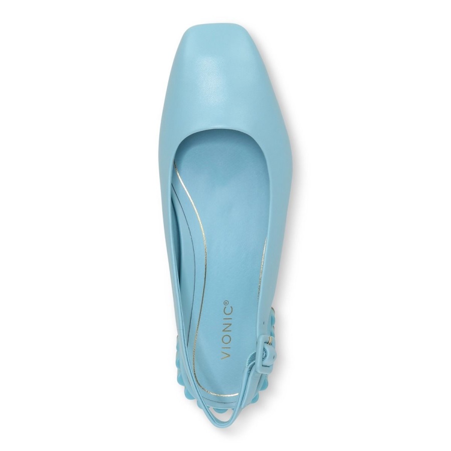 Vionic Porcelain Blue Delphine Slingback Flat