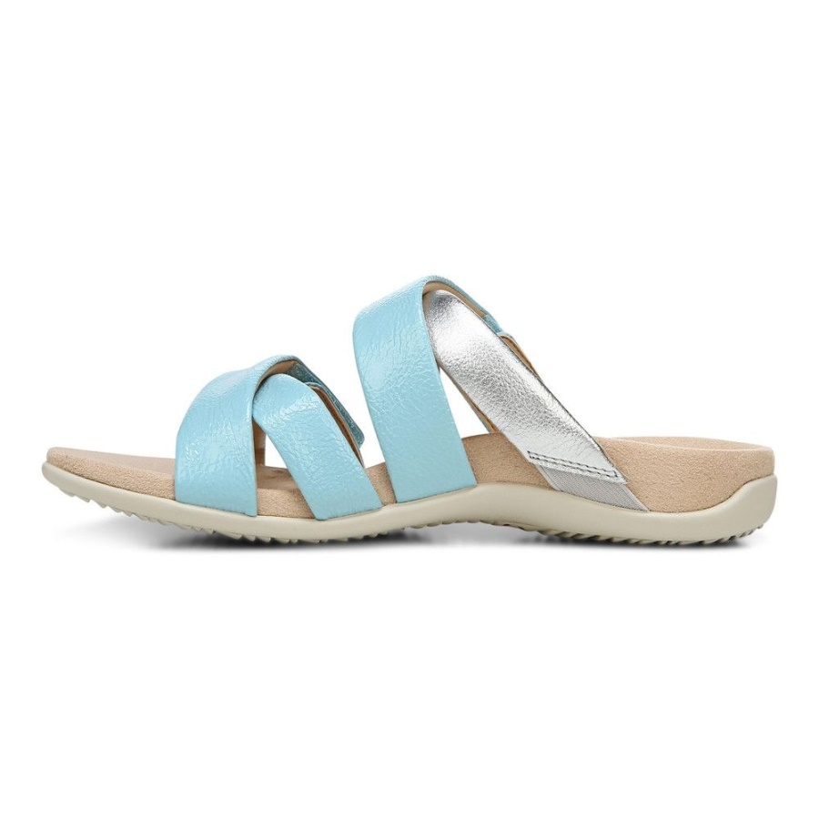 Vionic Porcelain Blue Hadlie Slide Sandal