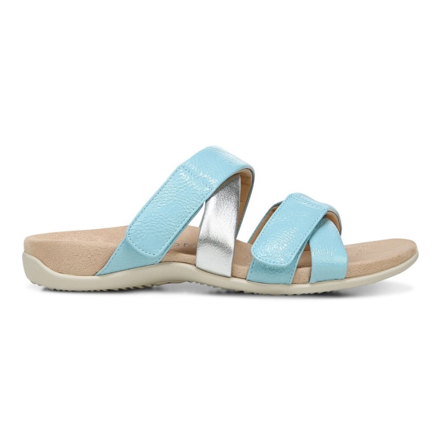 Vionic Porcelain Blue Hadlie Slide Sandal