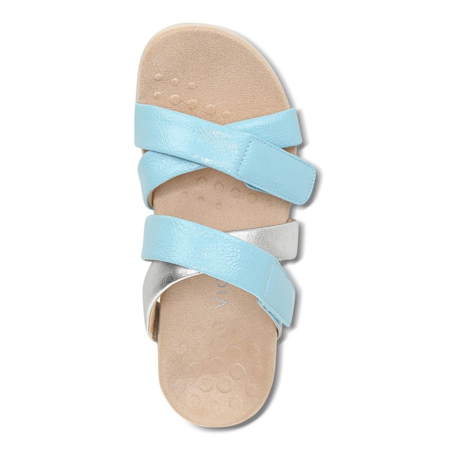 Vionic Porcelain Blue Hadlie Slide Sandal