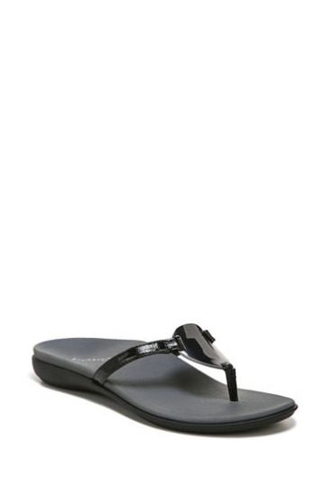 Vionic Raysa Thong Black Sandals