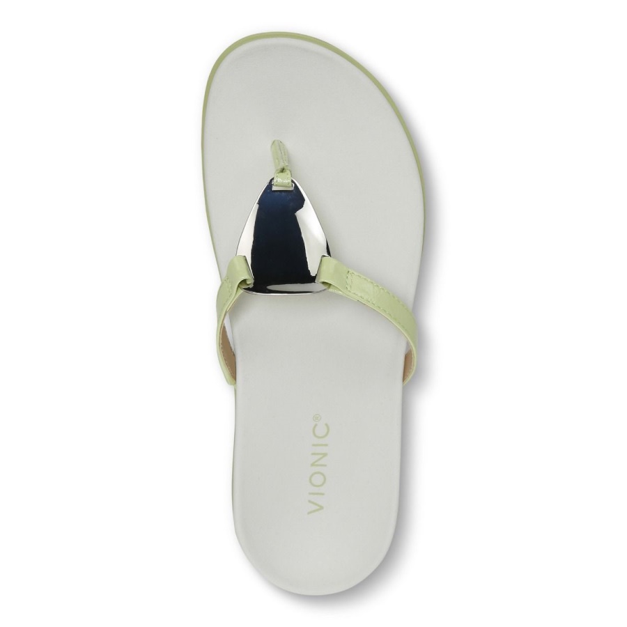 Vionic Raysa Toe Post Sandal Pale Lime