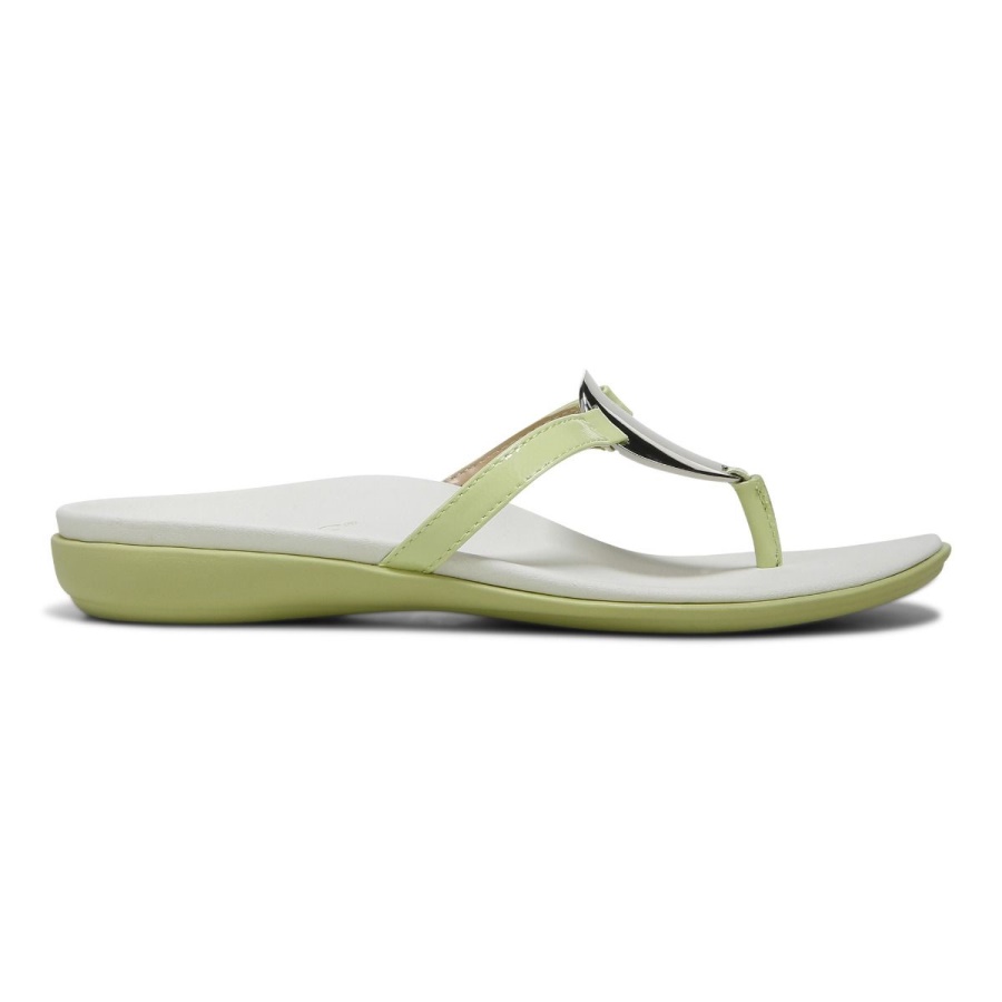 Vionic Raysa Toe Post Sandal Pale Lime