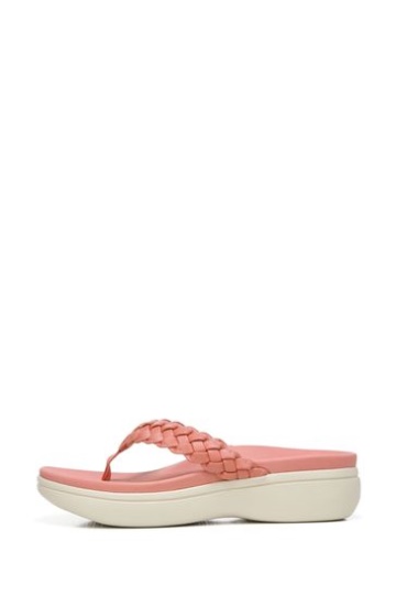 Vionic Red Kenji Thong Wedge Sandals