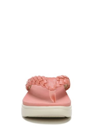 Vionic Red Kenji Thong Wedge Sandals