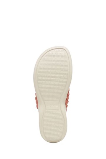 Vionic Red Kenji Thong Wedge Sandals
