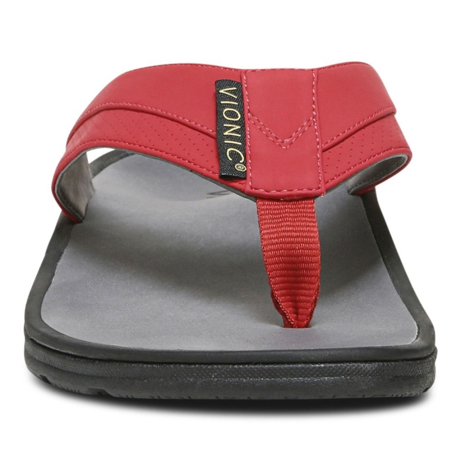 Vionic Red Wyatt Toe Post Sandal
