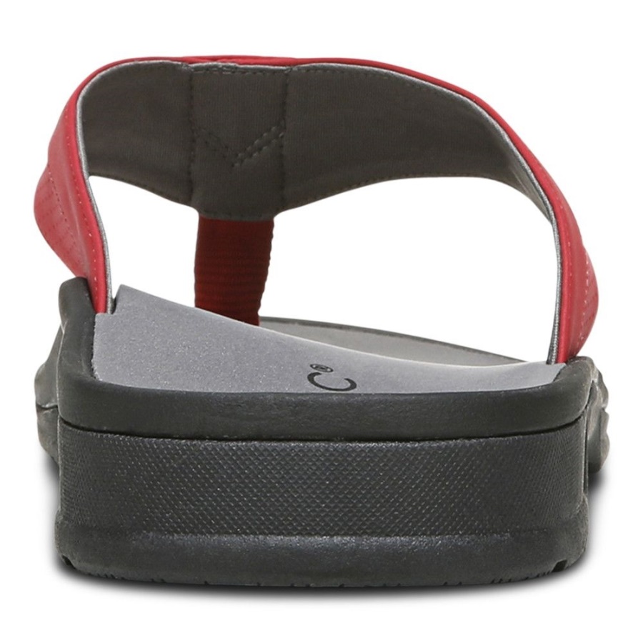 Vionic Red Wyatt Toe Post Sandal