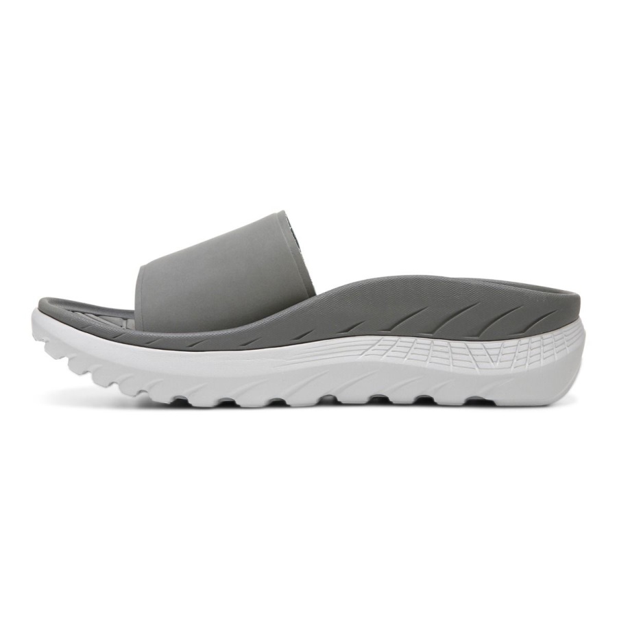 Vionic Rejuvenate All Gender Recovery Sandal Charcoal Vapor