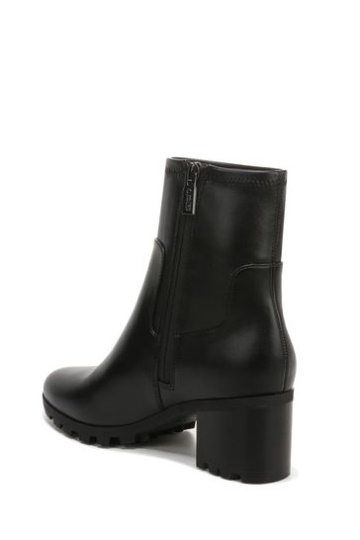 Vionic Ronan Black Stretch Synthetic Mid Shaft Boots