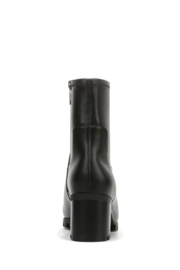 Vionic Ronan Black Stretch Synthetic Mid Shaft Boots