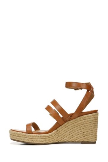 Vionic Sabina Brown Leather Ankle Strap Sandals