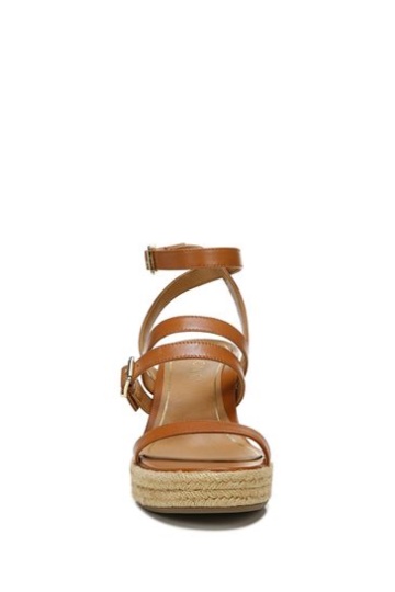 Vionic Sabina Brown Leather Ankle Strap Sandals