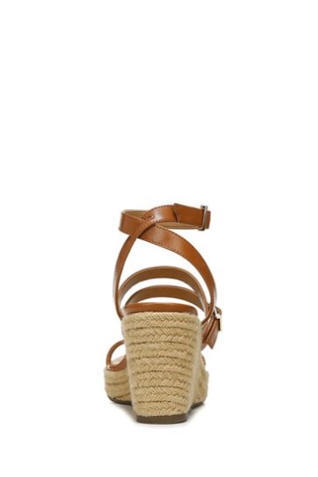 Vionic Sabina Brown Leather Ankle Strap Sandals