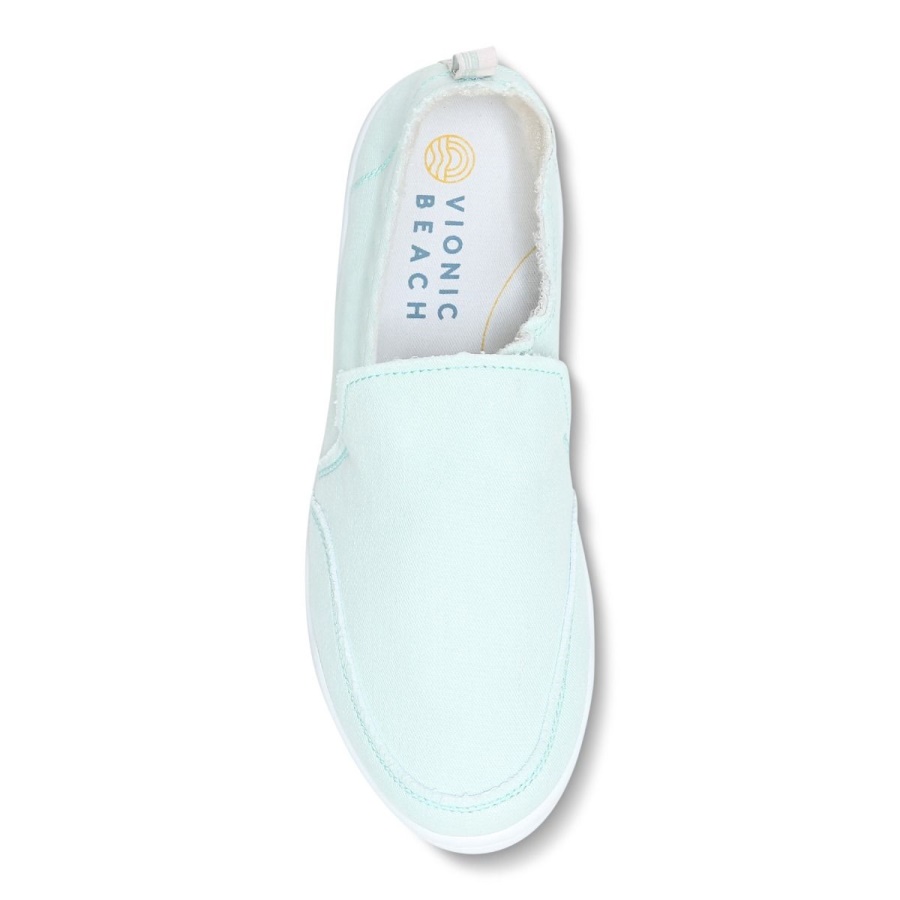Vionic Seafoam Canvas Beach Malibu Slip on Sneaker Canvas