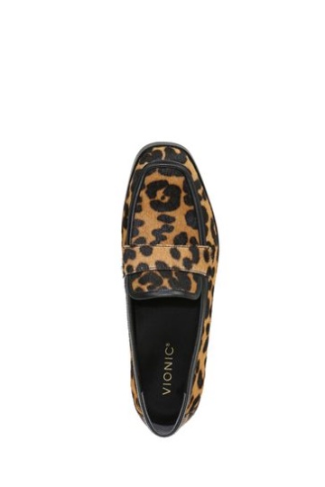 Vionic Sellah Tan Leopard Slip On Shoes