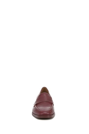 Vionic Shiraz Red Tumbled Leather Sellah Slip On Shoes