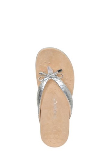 Vionic Silver Bella Thong Sandals