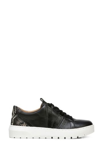 Vionic Simasa Black Lace Up Sneaker Trainers