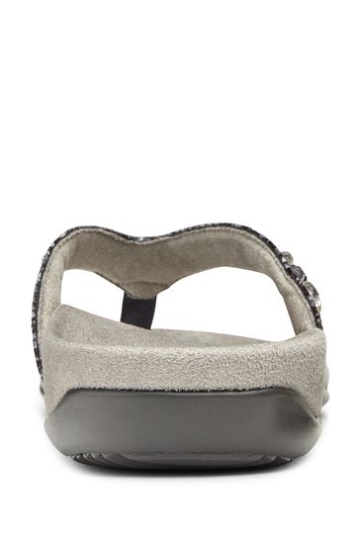 Vionic Slate Grey Lucia Thong Toe Post Sandals