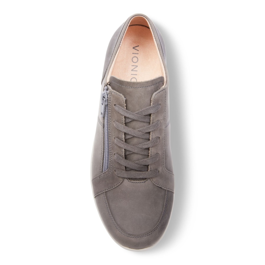 Vionic Slate Grey Nubuck Abigail Lace Up
