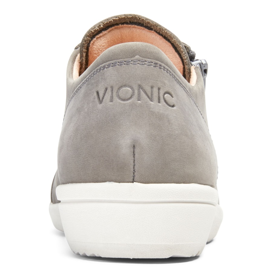 Vionic Slate Grey Nubuck Abigail Lace Up