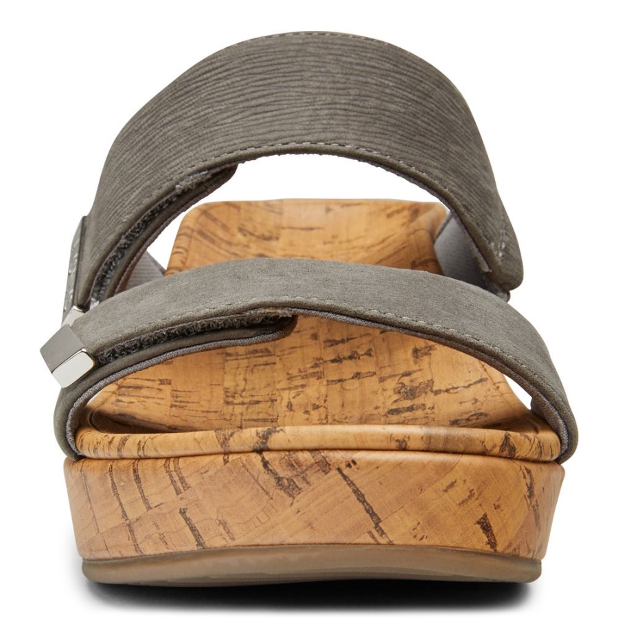 Vionic Slate Grey Pepper Wedge Heel