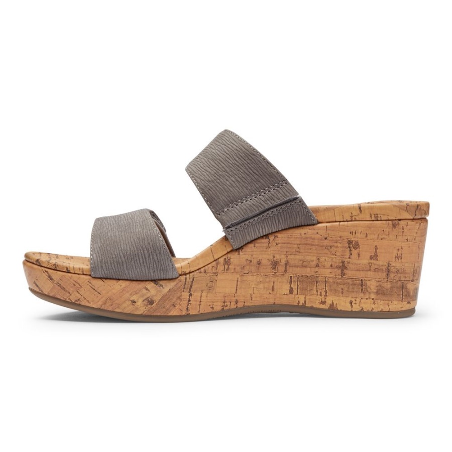 Vionic Slate Grey Pepper Wedge Heel