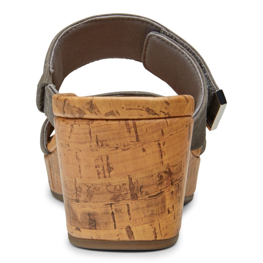 Vionic Slate Grey Pepper Wedge Heel