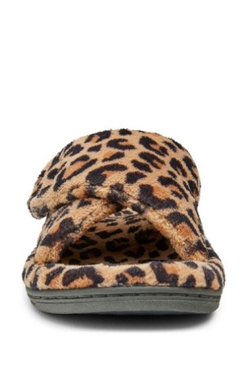 Vionic Soft Natural Leopard Relax Slider Slippers