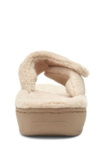 Vionic Tan Brown Relax Slider Slippers