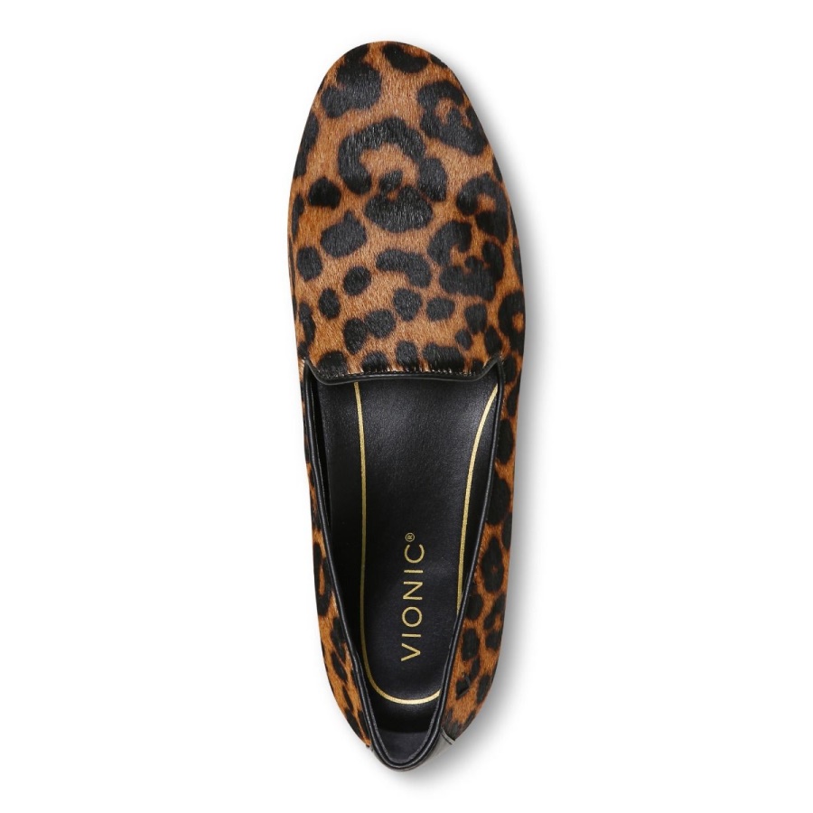 Vionic Tan Leopard Willa Slip on Flat