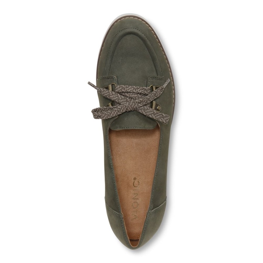 Vionic Teagan Lace Up Loafer Olive