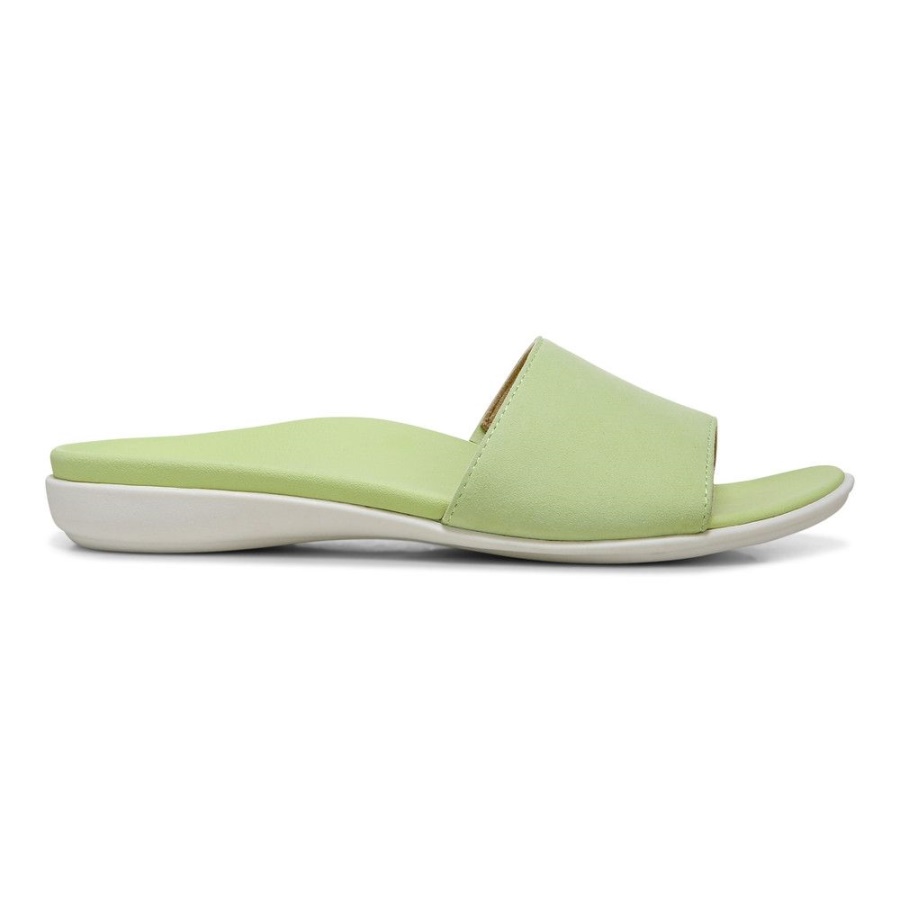 Vionic Val Slide Sandal Pale Lime