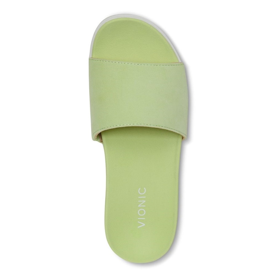 Vionic Val Slide Sandal Pale Lime