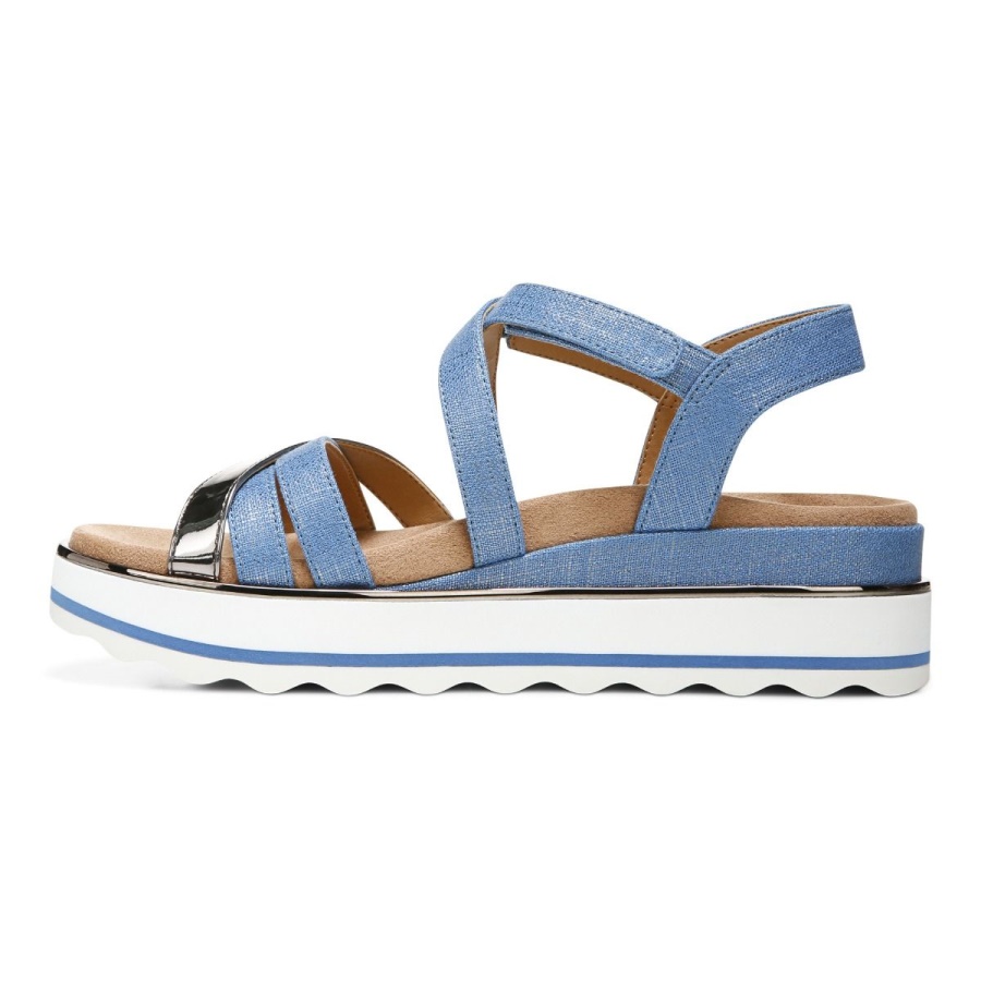 Vionic Vallarta Blue Kellyn Flatform Sandal