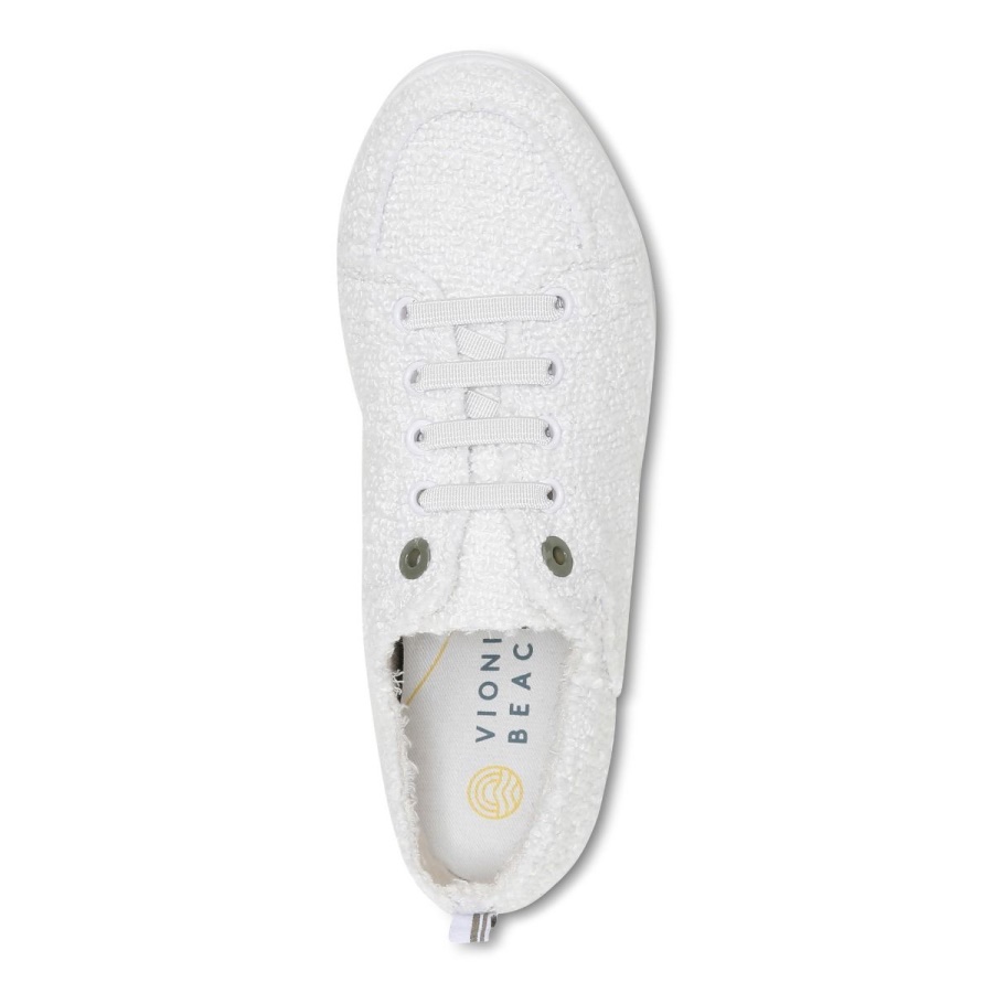 Vionic White Boucle Beach Pismo Casual Sneaker Boucle