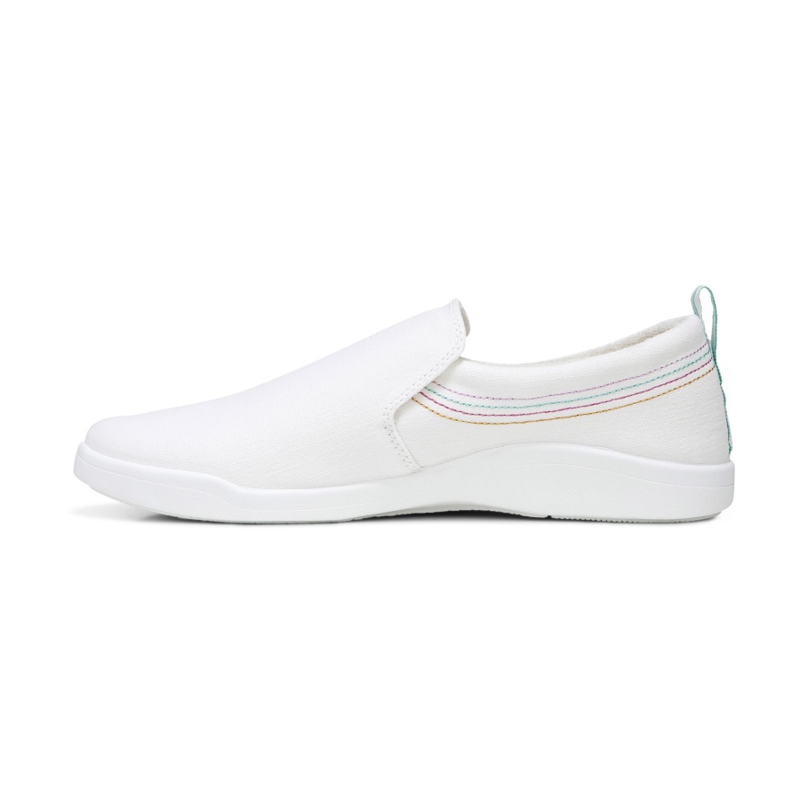Vionic White Canvas Marshall Slip On