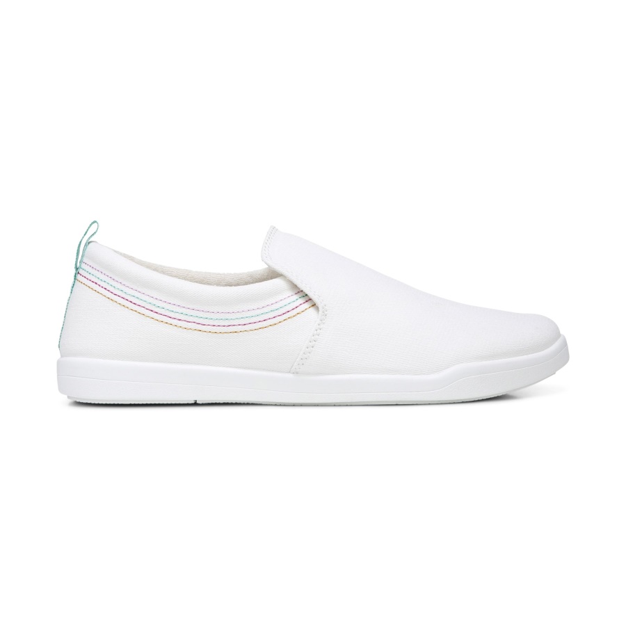 Vionic White Canvas Marshall Slip On