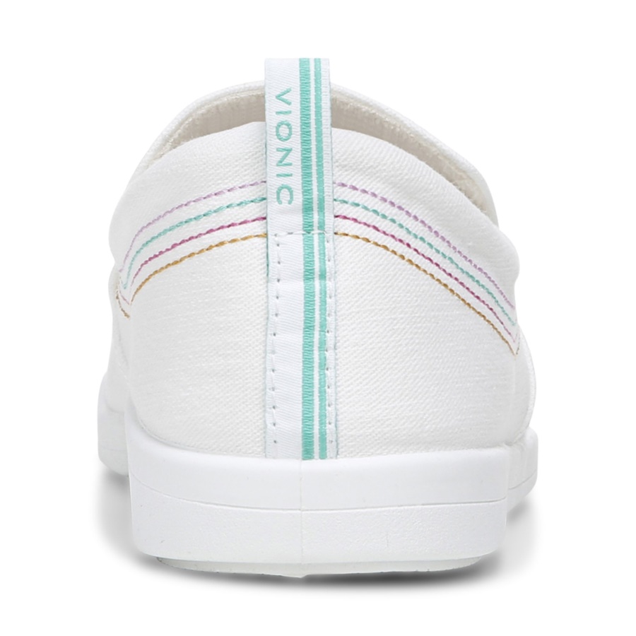Vionic White Canvas Marshall Slip On