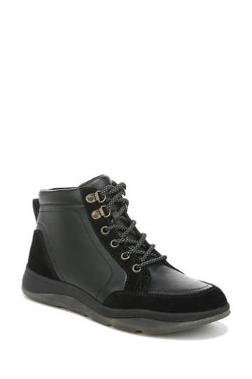 Vionic Whitley Black Leather Chukka High Tops